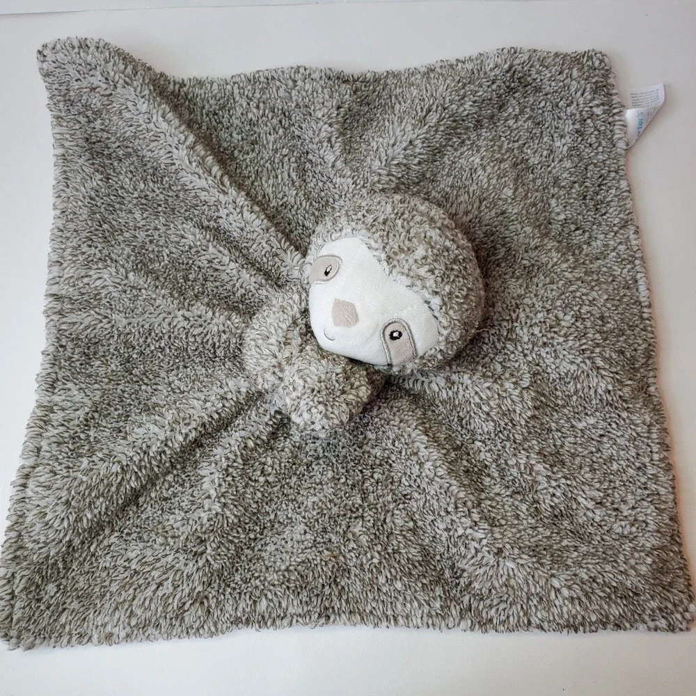 Carter's Security Blanket Sloth Plush Lovey‎ Soft Gray